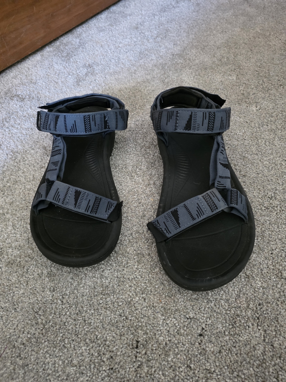 Teva Men's Black and Gray Adjustable Sport Sandals